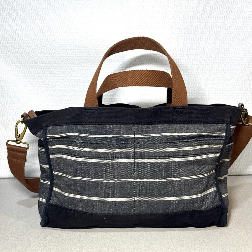 Fossil Travel Crossbody Bag Purse Satchel, Pockets, Black Gray Brown Straps - Picture 15 of 15